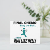 Definitieve chemo run like Hell - Cervical Cancer Briefkaart (Staand voorkant)