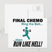 Definitieve chemo run like Hell - Cervical Cancer Briefkaart (Voorkant / Achterkant)