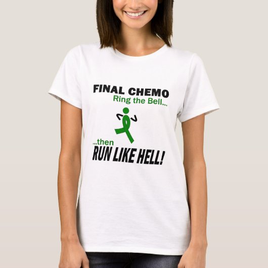 Definitieve chemo run like Hell - Nierkanker T-shirt (Voorkant)