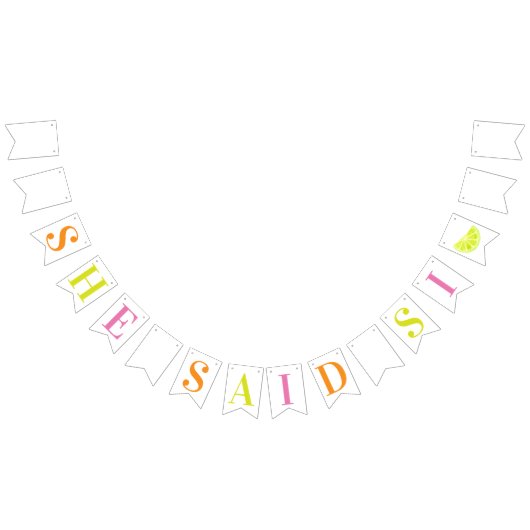 Definitieve Fiesta "Ze zei Si" Bachelorette Banner (Alle)