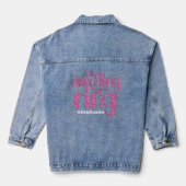 Definitieve Fling Voor Ringnaam Hot Pink Glitter Denim Jacket (Achterkant)