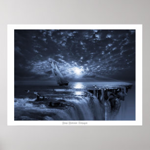 Definitieve grensbewoner. De Flat Earth Society Poster