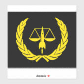 Definitieve juridische sticker aan de grens (Vel)