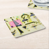 Definitieve rosy, Wassily Kandinsky Kartonnen Onderzetters (Schuin)