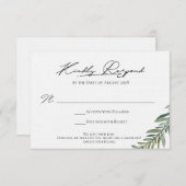 Definitieve RSVP-kaart voor Candice RSVP Kaartje (Voorkant / Achterkant)