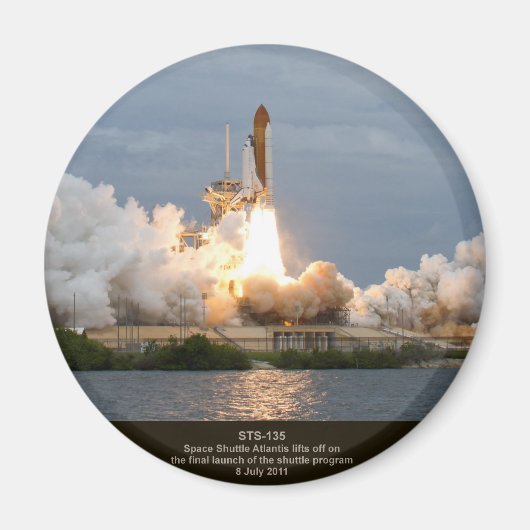 Definitieve Space Shuttle start STS-135 Atlantis Magneet (Voorkant)