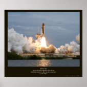 Definitieve Space Shuttle start STS-135 Atlantis Poster (Voorkant)
