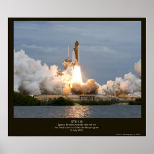 Definitieve Space Shuttle start STS-135 Atlantis Poster