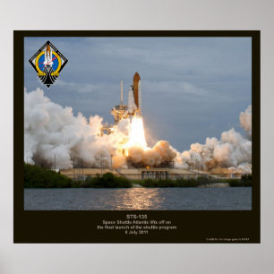 Definitieve Space Shuttle start STS-135 Atlantis Poster