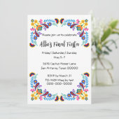 Definitieve uitnodiging van Fiesta Bachelorette (Staand voorkant)