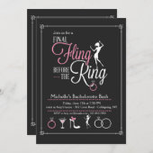 Definitieve uitnodiging van Fling Bachelorette (Voorkant / Achterkant)