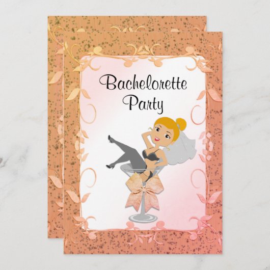 Definitieve uitnodiging van Fling Bachelorette (Voorkant / Achterkant)