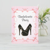 Definitieve uitnodiging van Fling Pink Bachelorett (Staand voorkant)