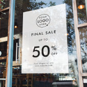 Definitieve Uitverkoop | Zakelijke Evenement Logo  Raamsticker