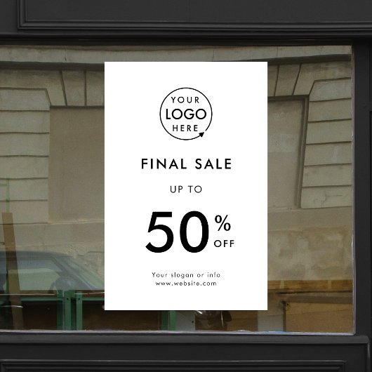 Definitieve verkoop | Zakelijke evenement Logo Win Raamsticker