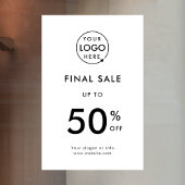 Definitieve verkoop | Zakelijke evenement Logo Win Raamsticker