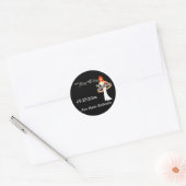 Definitieve vlucht vóór de ringgember bride ronde sticker (Envelop)