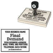 Definitieve vraag met naam, adres, enz. rubberstempel (Gestempeld)