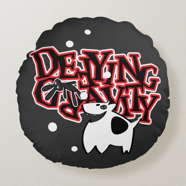 Definitieve zwaartekracht Winterspelen met Initiaa Rond Kussen (Voorkant)