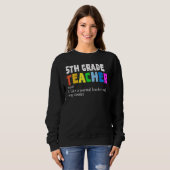 Definition For Fifth Grade Teacher Back To School Trui (Voorkant volledig)