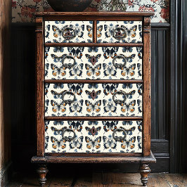 Deflt Blauw Geel Rustieke Bloemvlinder Tissuepapier