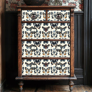  Deflt Blauw Geel Rustieke Bloemvlinder Tissuepapier