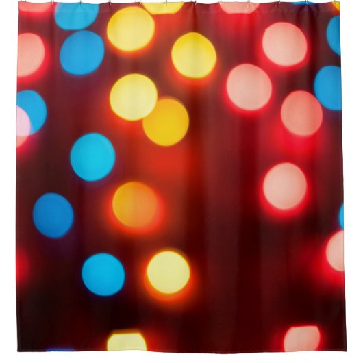 Defocused christmas lights. New Year bokeh. Abstra Douchegordijn (Voorkant)