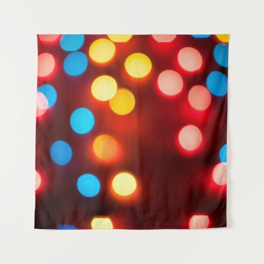Defocused christmas lights. New Year bokeh. Abstra Wandkleed (Voorkant)