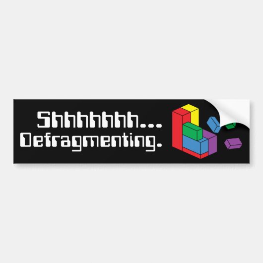 Defragmentatie Bumpersticker (Voorkant)