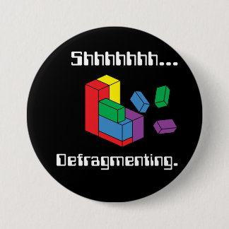 Defragmentatie Ronde Button 7,6 Cm