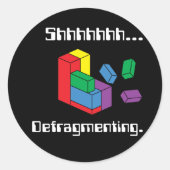 defragmenteren ronde sticker (Voorkant)