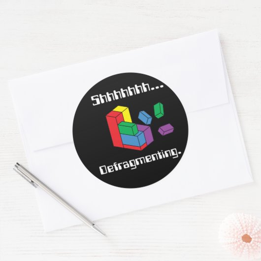 defragmenteren ronde sticker (Envelop)