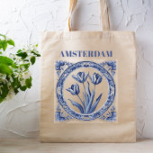 Deft Blue Tulip Amsterdam Souvenir Tote Bag