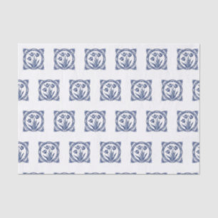 Deft Blue Tulip Souvenir Tissuepapier