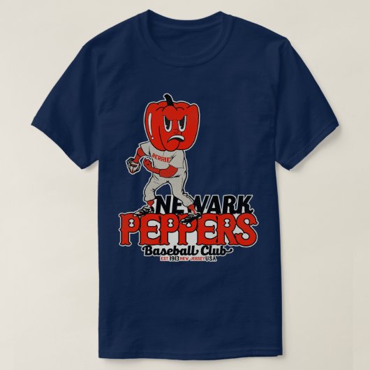 Defunct Newark Peppers Baseball Team T-shirt (Design voorkant)