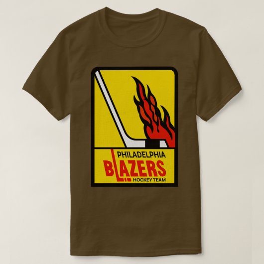 Defunct Philadelphia Blazers WHA Hockey 1973 T-shirt (Design voorkant)