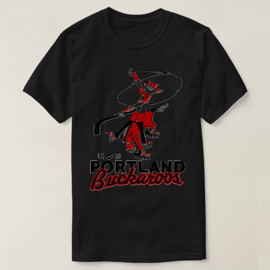 Defunct Portland Buckaroos Hockey T-shirt (Design voorkant)