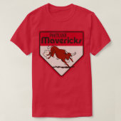 Defunct Portland Mavericks Baseball T-shirt (Design voorkant)