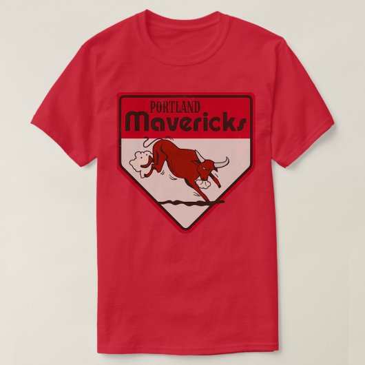 Defunct Portland Mavericks Baseball T-shirt (Design voorkant)