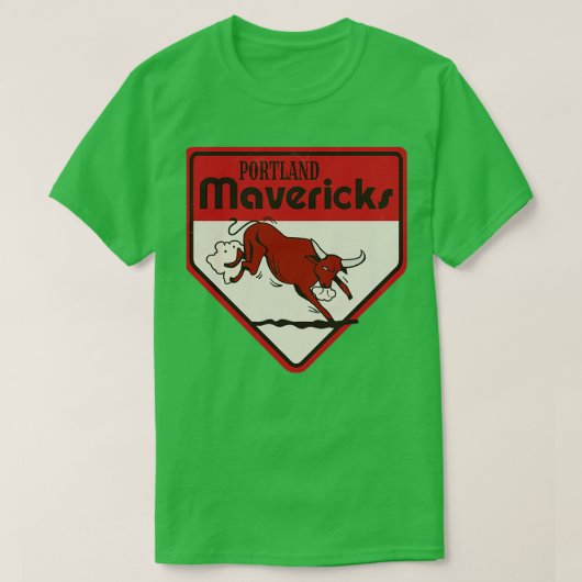 Defunct Portland Mavericks Baseball T-shirt (Design voorkant)