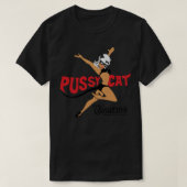 Defunct Pussy Cat Theatre Logo Slightly Distressed T-shirt (Design voorkant)