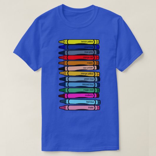 Defunct Wax Pastel Kleuren T-shirt (Design voorkant)