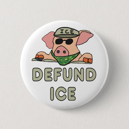 Defund ICE Ronde Button 5,7 Cm (Voorkant)