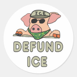 Defund ICE Ronde Sticker