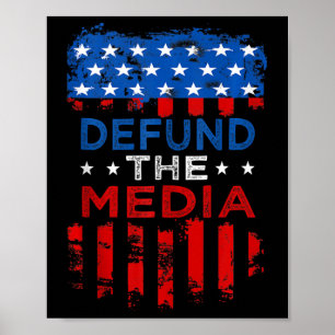 Defund Media Anti Fake Nieuws Defund De mediatank Poster
