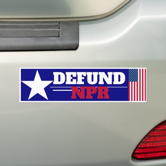 Defund NPR (IMHO)-Bumpersticker Bumpersticker (Op auto)