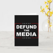 Defund The Media Stop Don't Suprt Fake News  Kaart (Gele Bloem)