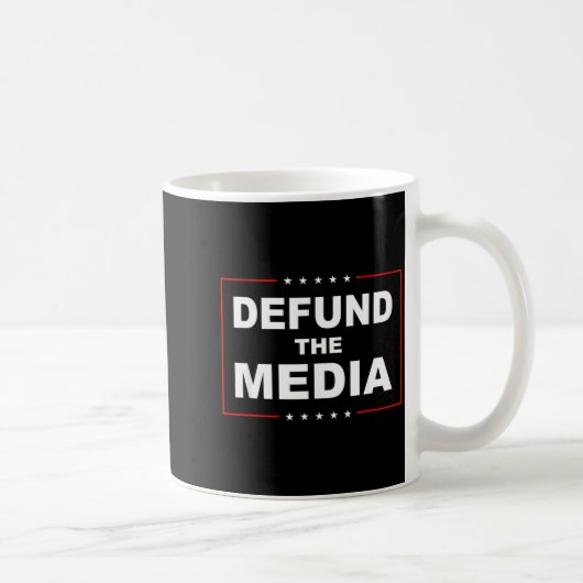 Defund The Media Stop Don't Suprt Fake News Koffiemok (Rechts)