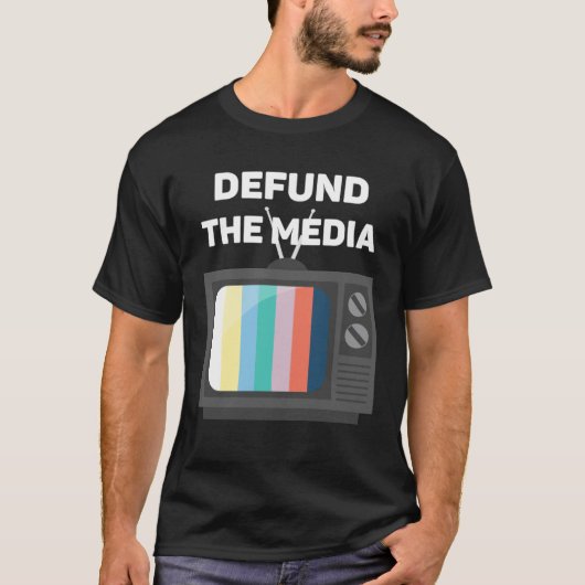 Defund The Media Vintage T-shirt (Voorkant)