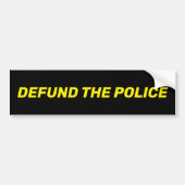 Defund The Police black yellow typography modern Bumpersticker (Voorkant)